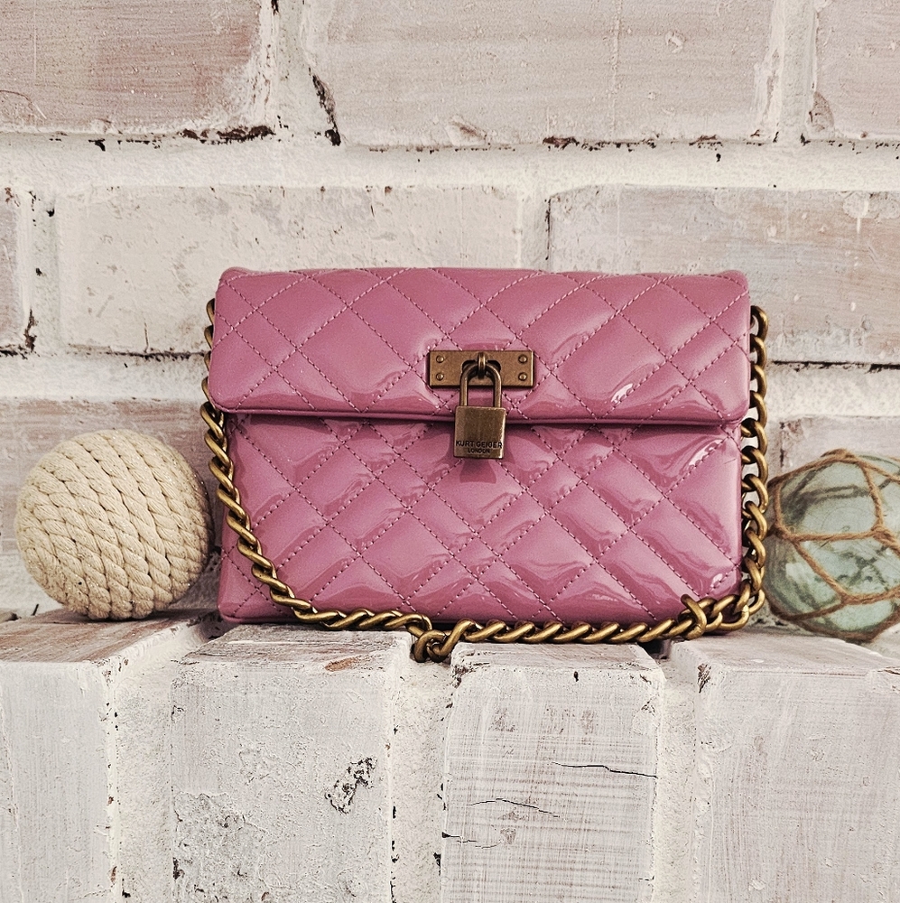 Kurt Geiger Pink Quilted Crossbody Bag LIKE NEW